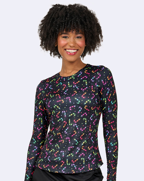 1155- Bella Brushed Knit Printed Tee