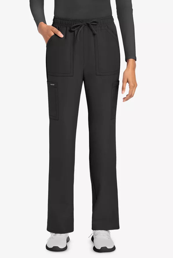 Women's 4-Pocket Drawstring Cargo Scrub Pants- CK272A