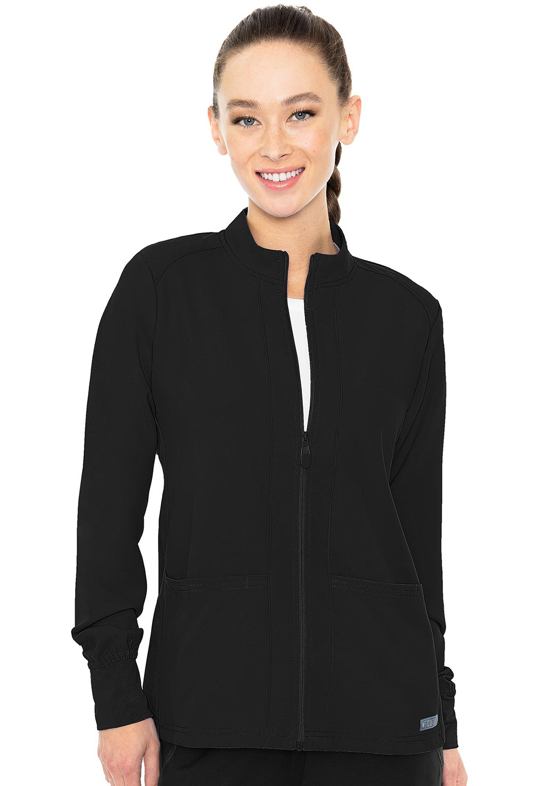 Zip Front Warm-Up With Shoulder Yokes- MC2660- Black