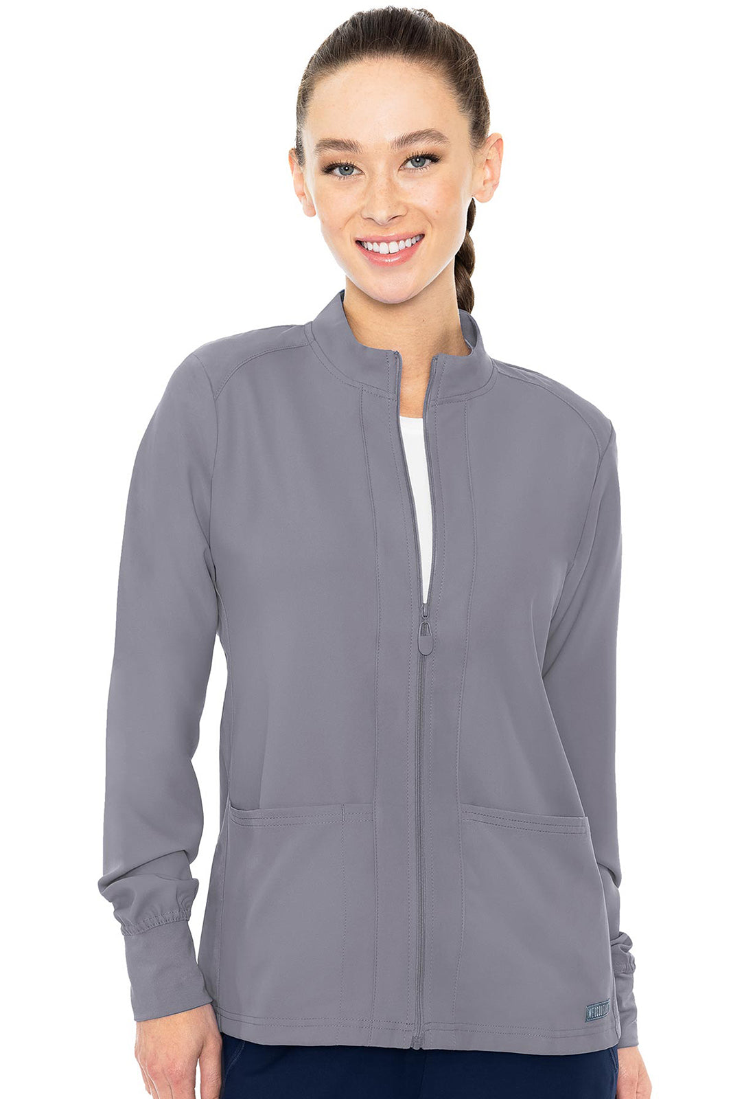 Zip Front Warm-Up With Shoulder Yokes- MC2660- Cloud