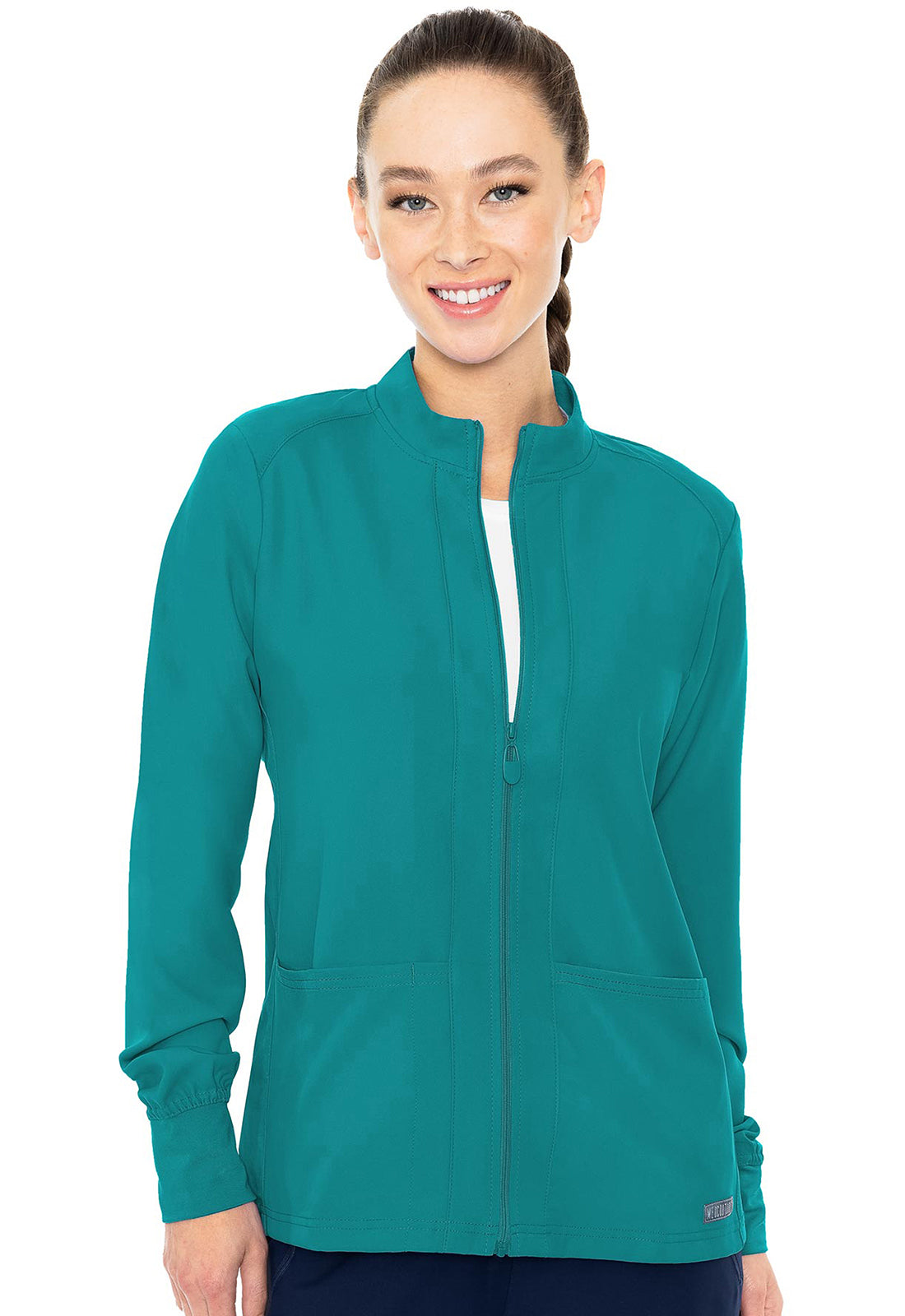 Zip Front Warm-Up With Shoulder Yokes- MC2660- Teal
