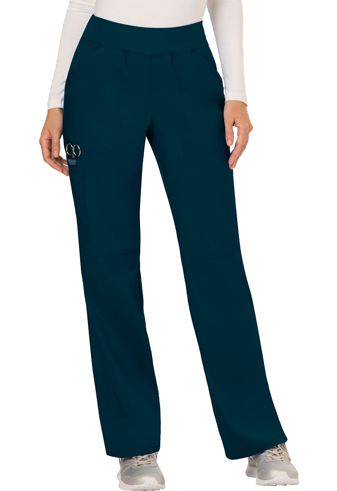 Mid Rise Straight Leg Pull-on Pant- Petite- WW110P- Caribbean