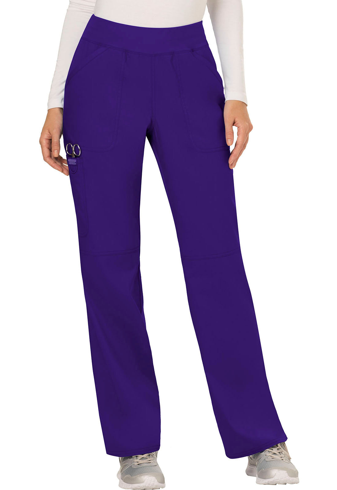 Mid Rise Straight Leg Pull-on Pant- WW110- Grape