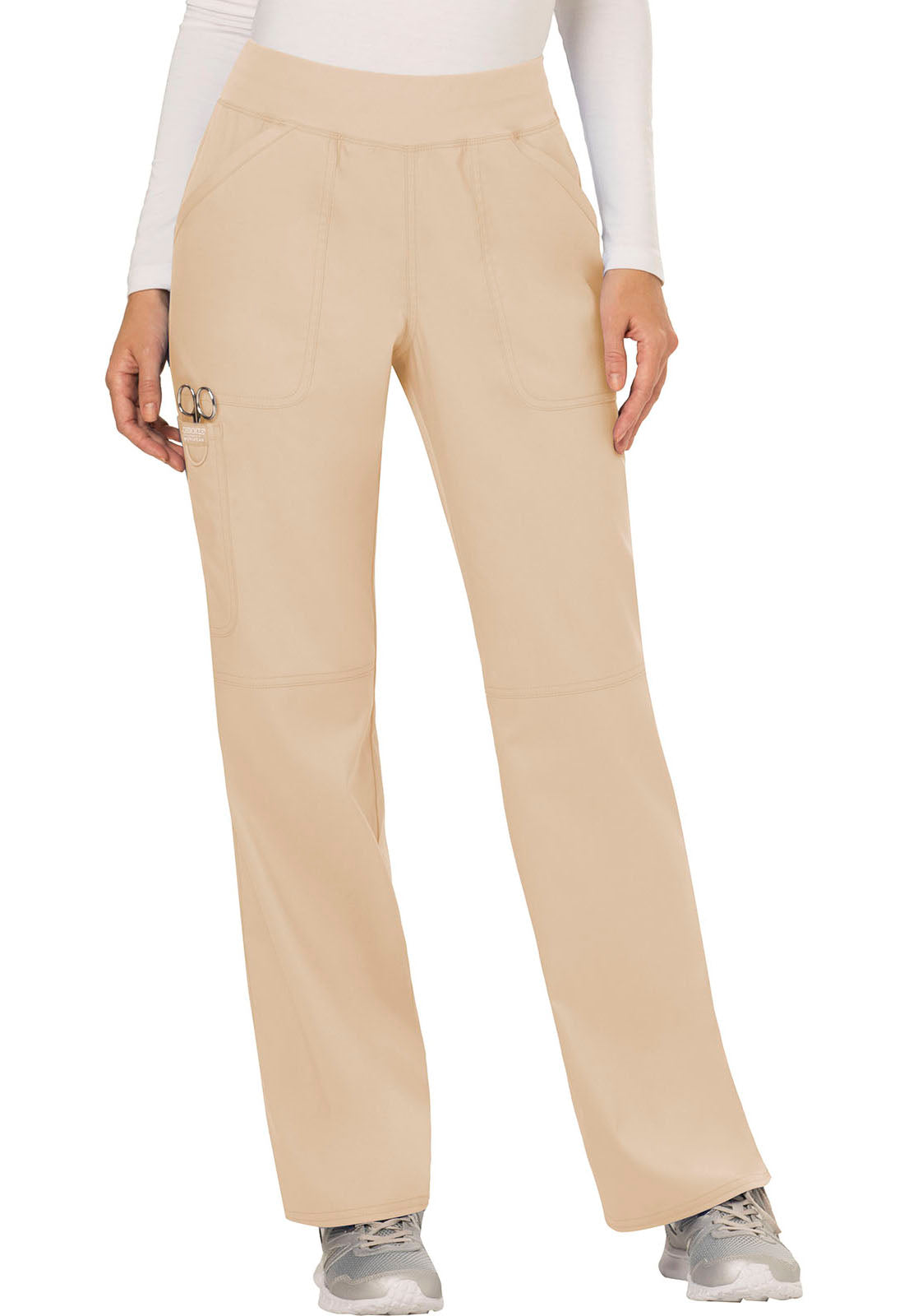 Mid Rise Straight Leg Pull-on Pant- WW110- Khaki