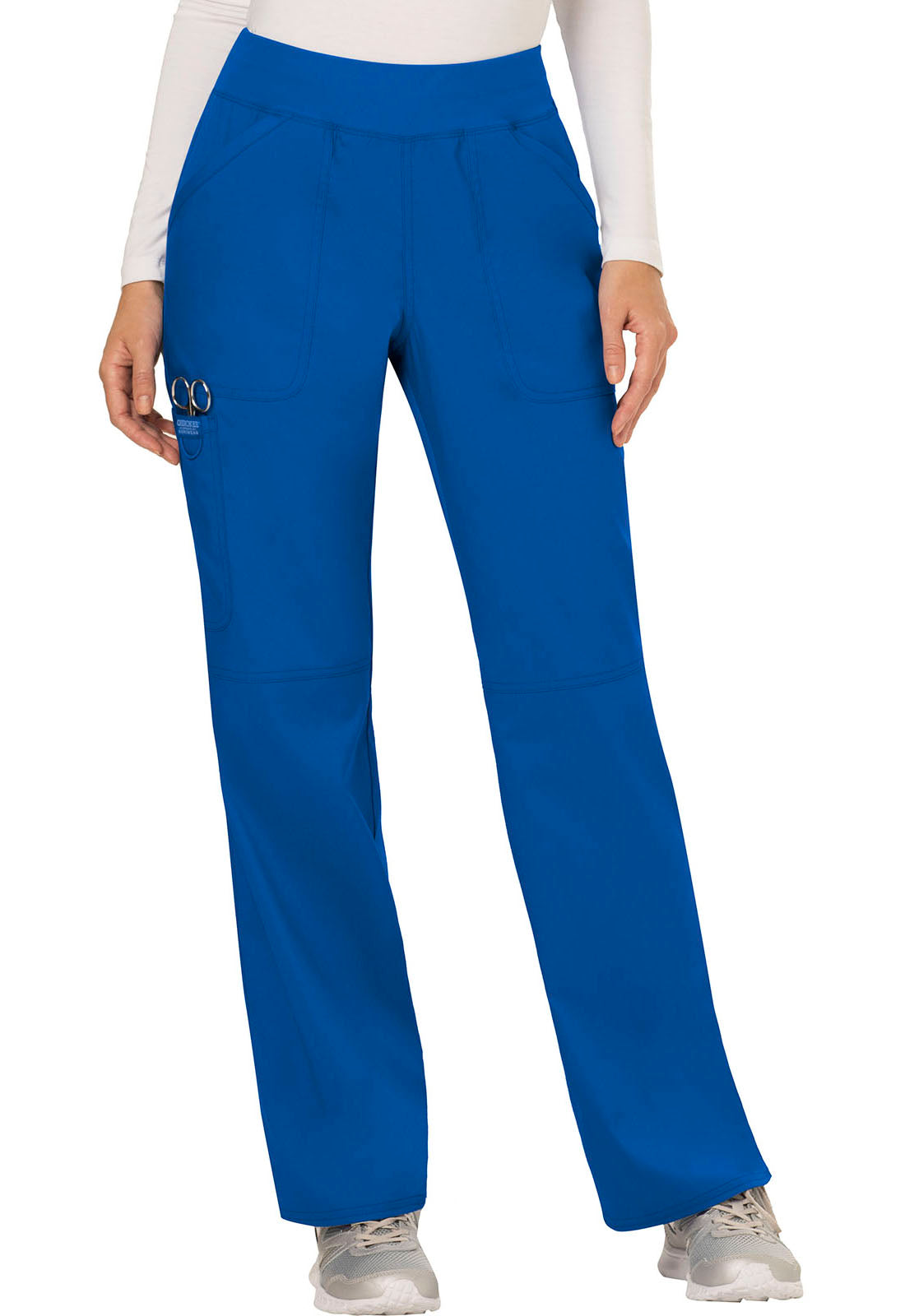 Mid Rise Straight Leg Pull-on Pant- Petite- WW110P- Royal