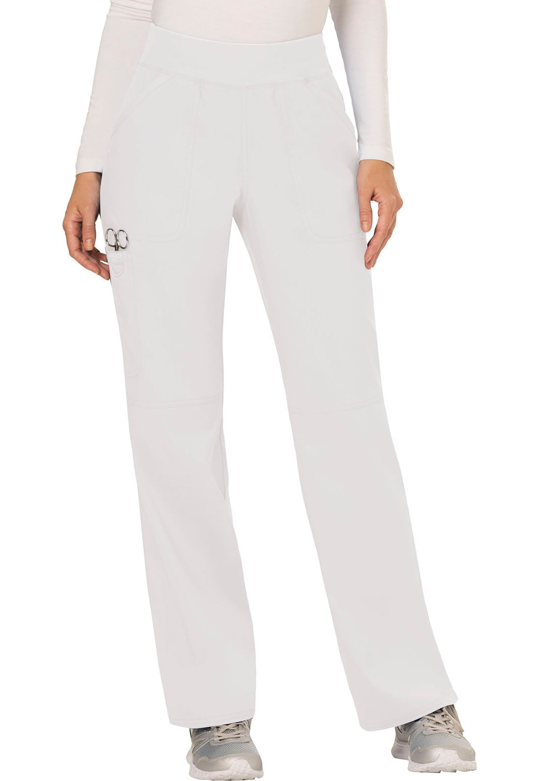 Mid Rise Straight Leg Pull-on Pant- WW110- White