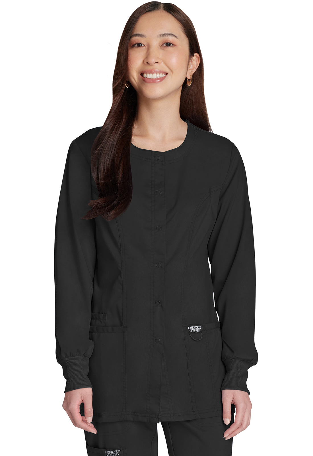 Snap Front Jacket- WW310- Black