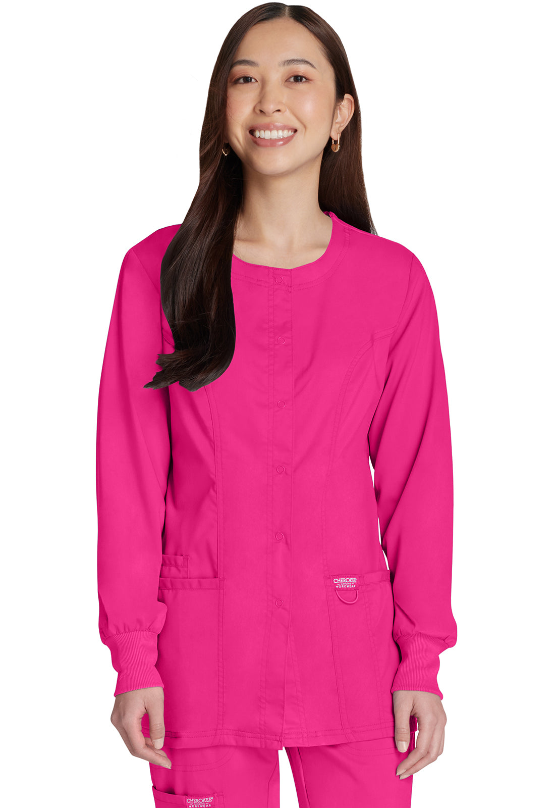 Snap Front Jacket- WW310- Pink