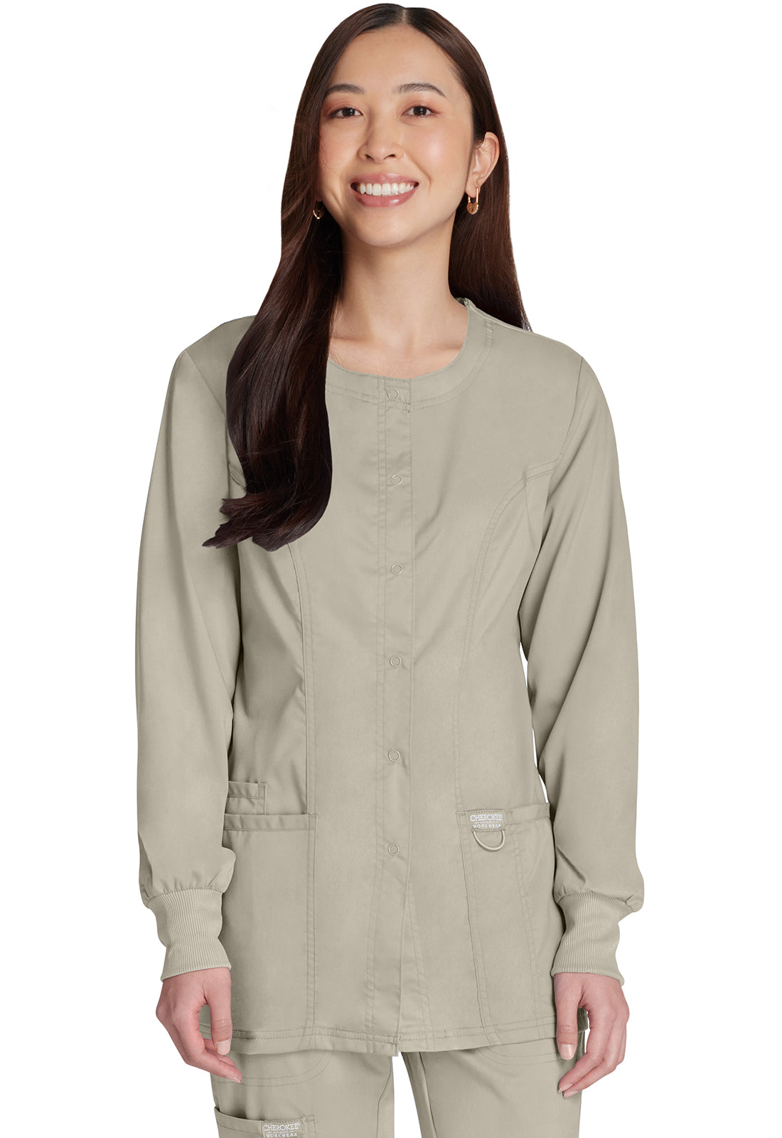 Snap Front Jacket- WW310- Khaki