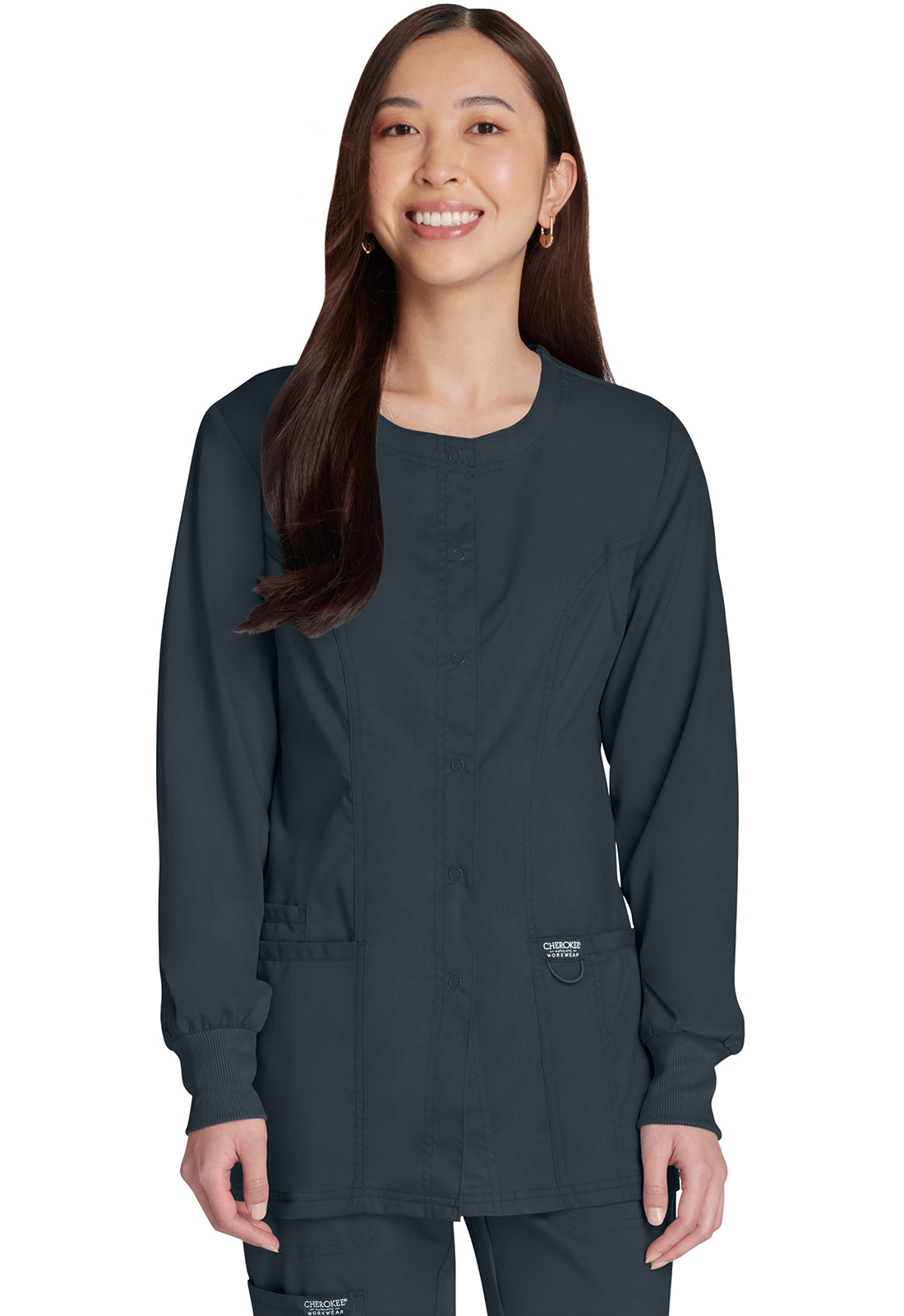 Snap Front Jacket- WW310- Pewter