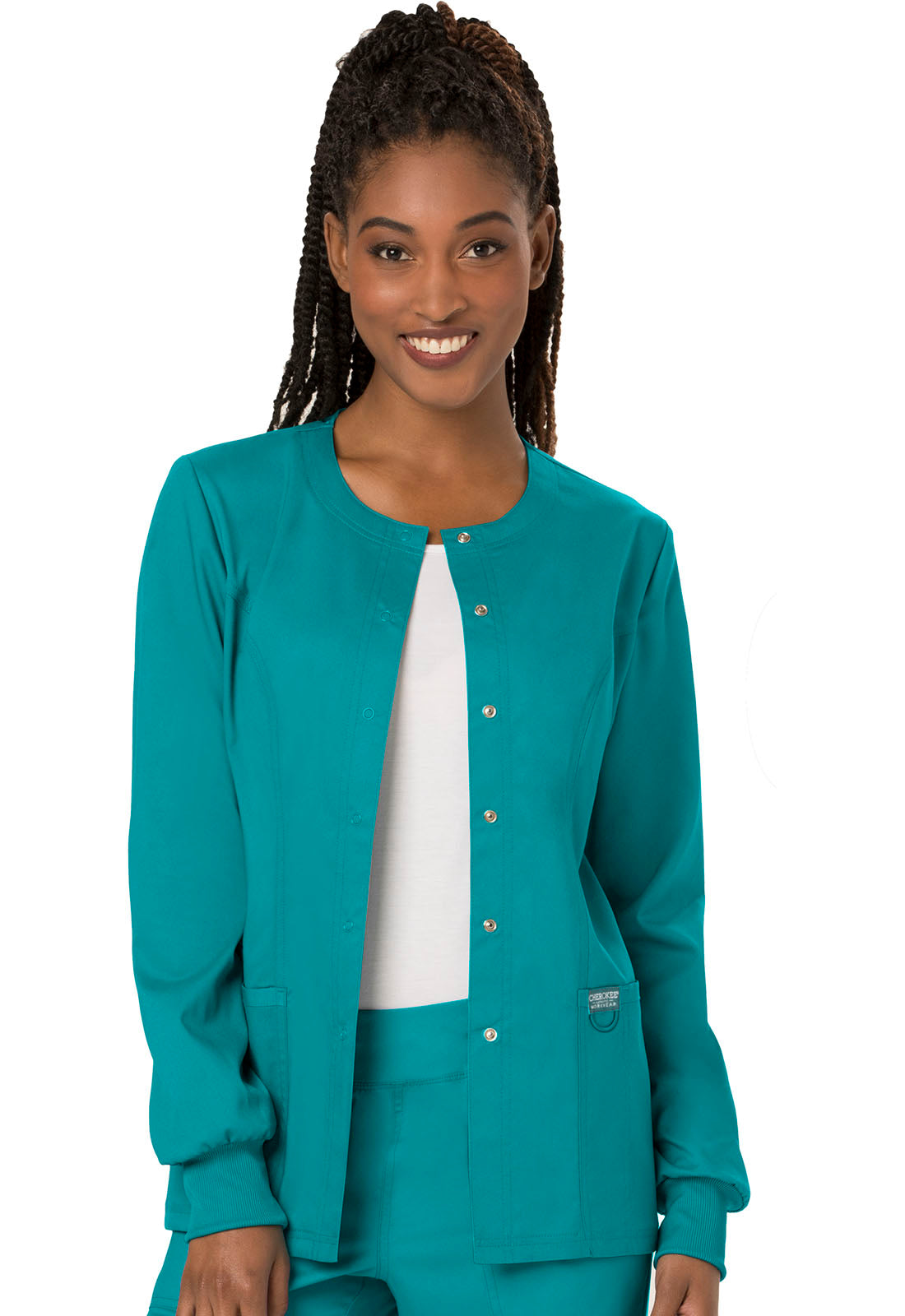 Snap Front Jacket- WW310- Teal