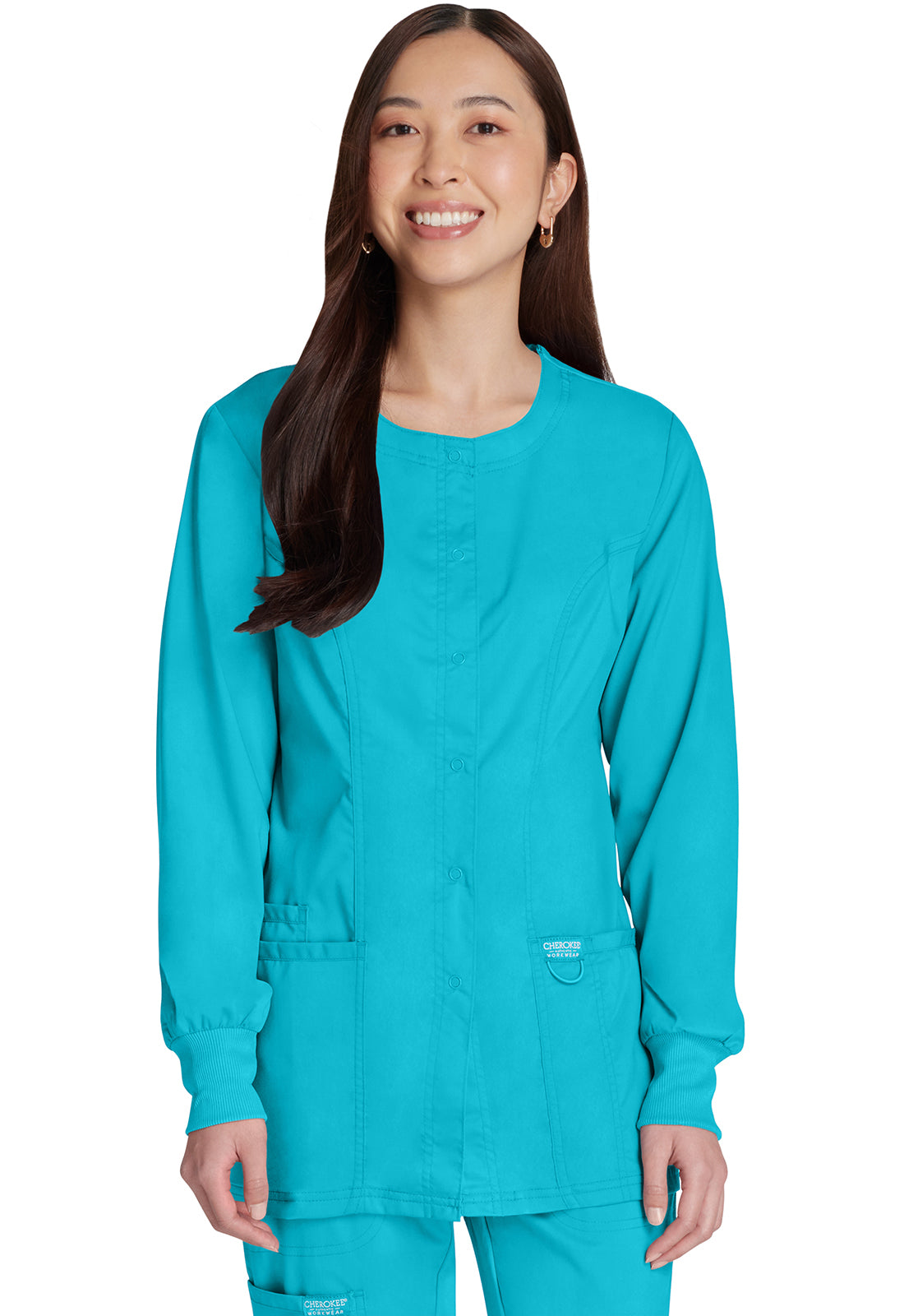Snap Front Jacket- WW310- Turquoise