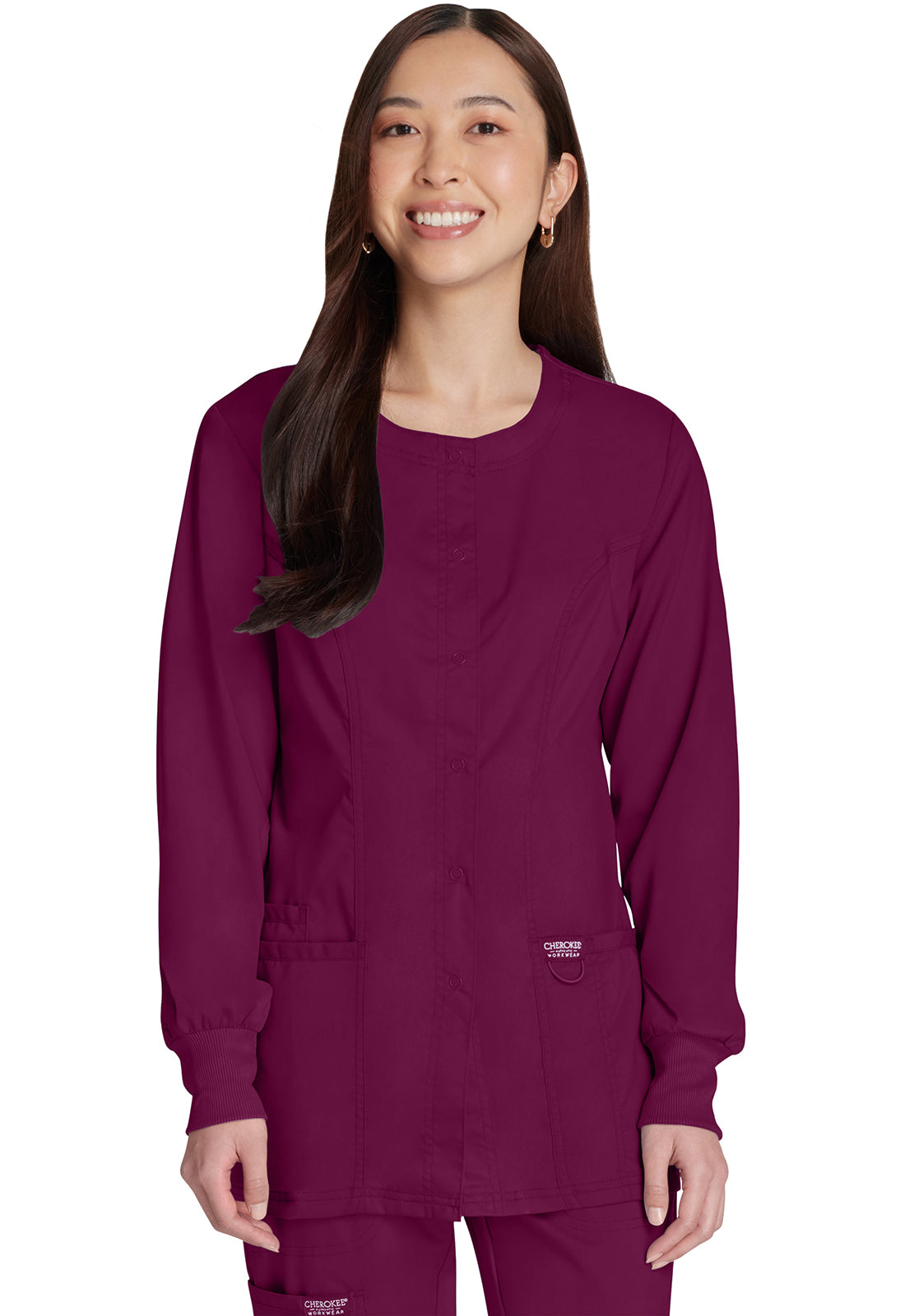 Snap Front Jacket- WW310- Wine