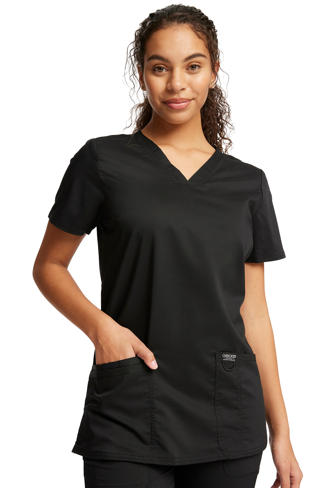 V-Neck Top- WW620- Black