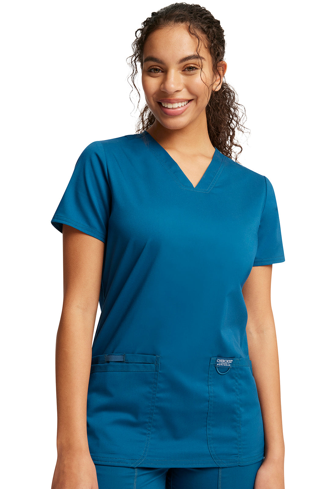 V-Neck Top- WW620- Caribbean