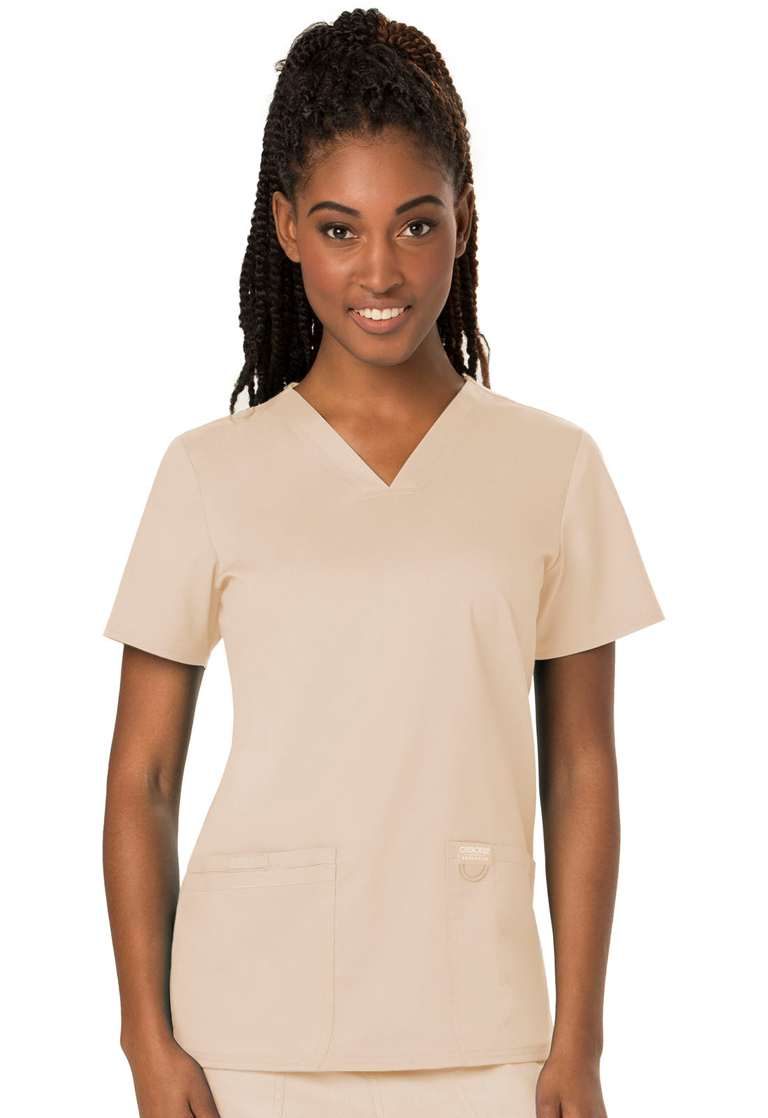 V-Neck Top- WW620- Khaki