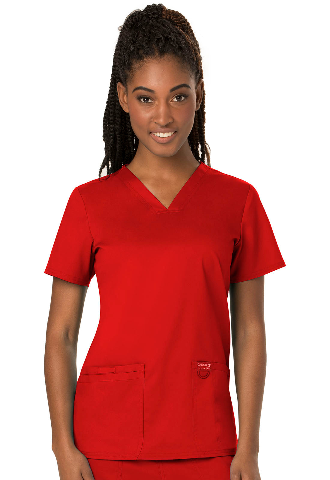 V-Neck Top- WW620- Red