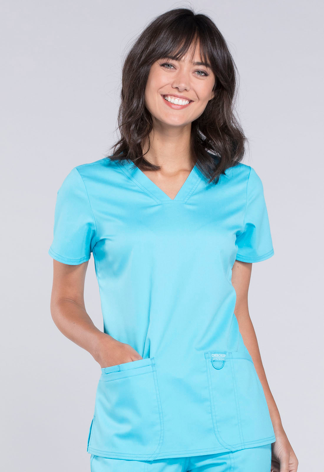 V-Neck Top- WW620- Turquoise
